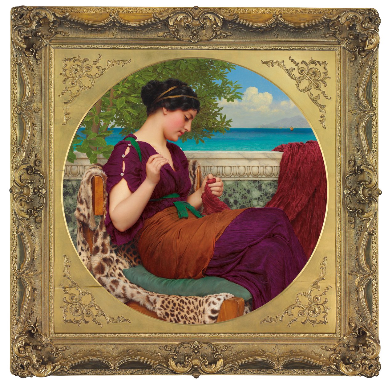 Myśli z daleka, 1911 autorstwa John William Godward