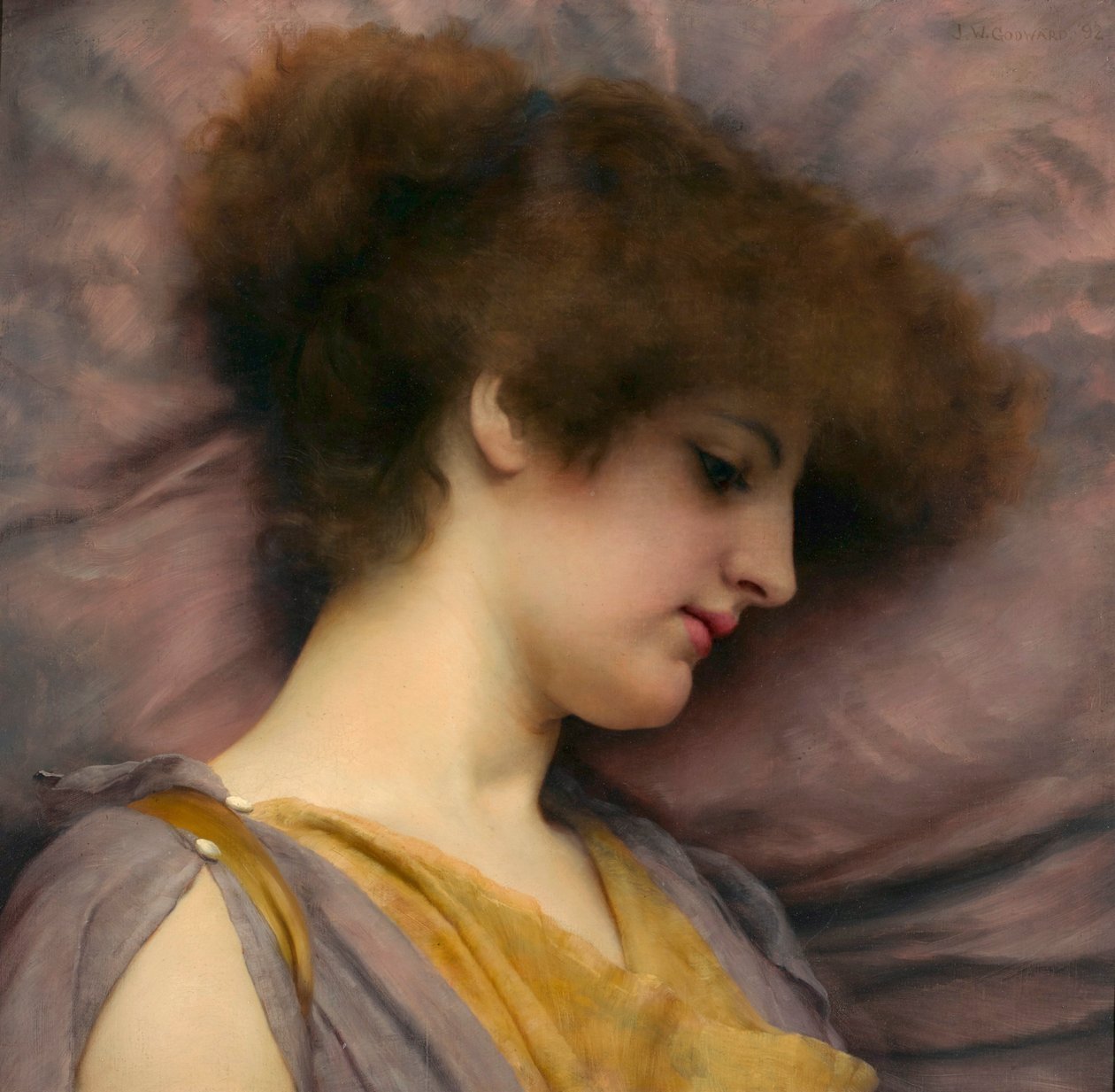 Odległe myśli, autor: John William Godward autorstwa John William Godward