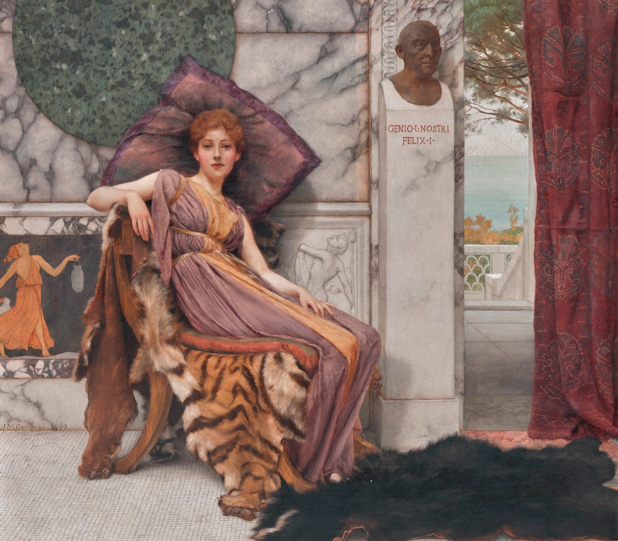 Dolce Far Niente (1893) autorstwa John William Godward