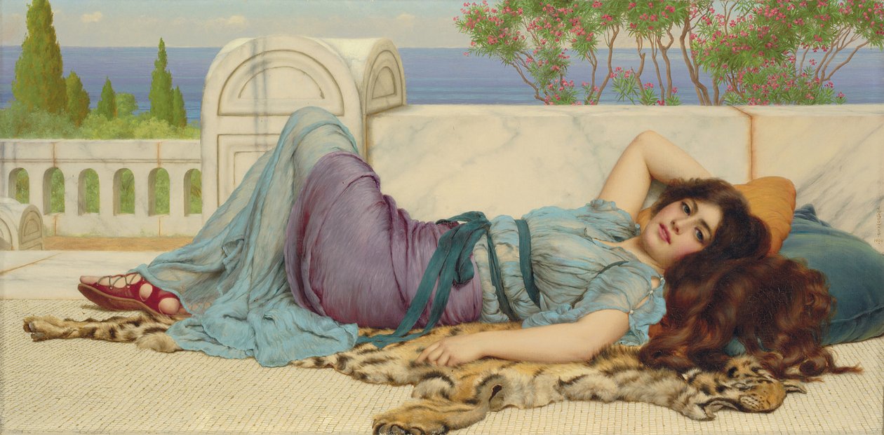 Zgorszenie i odpoczynek, 1909 autorstwa John William Godward
