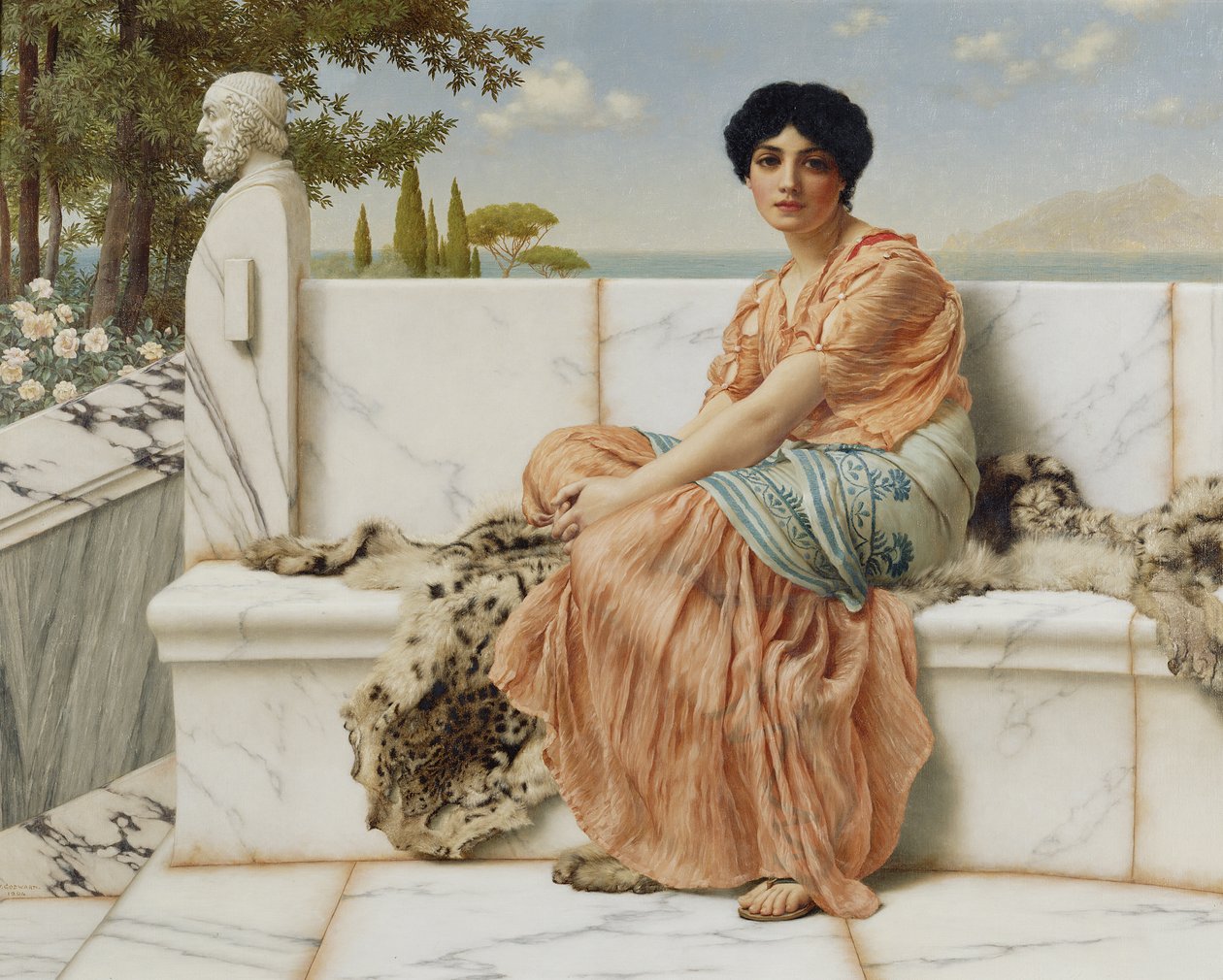 Zaduma autorstwa John William Godward