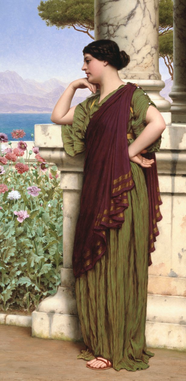 Czułe myśli, 1917 autorstwa John William Godward