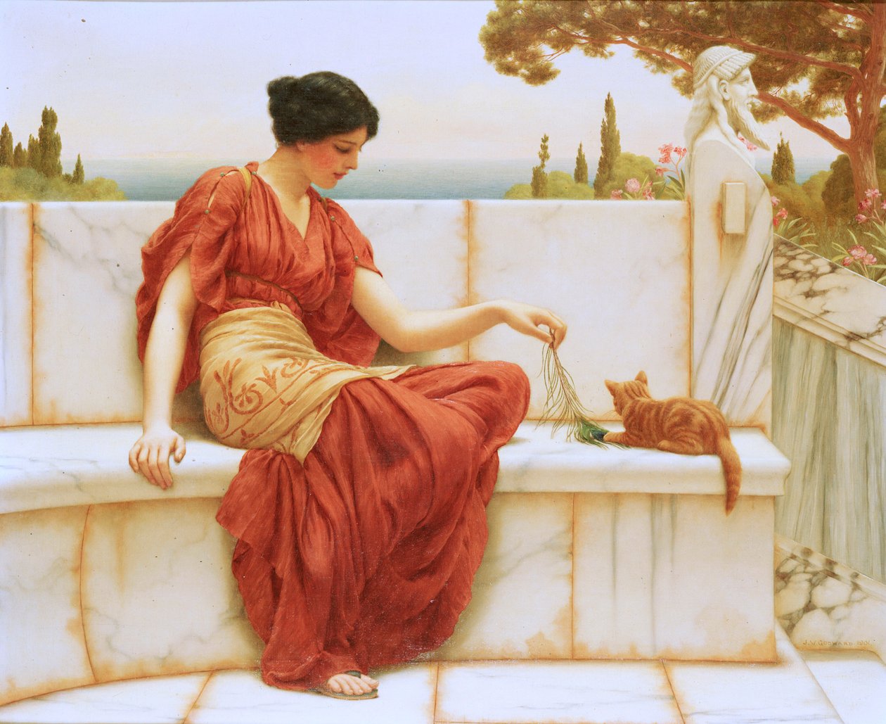 Ulubiony, 1901 autorstwa John William Godward