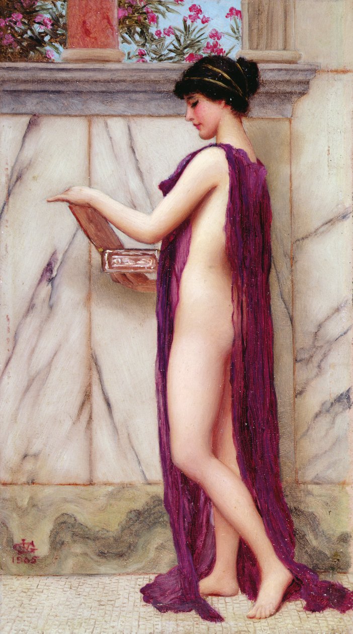 Pudełko na klejnoty (cenny prezent) autorstwa John William Godward