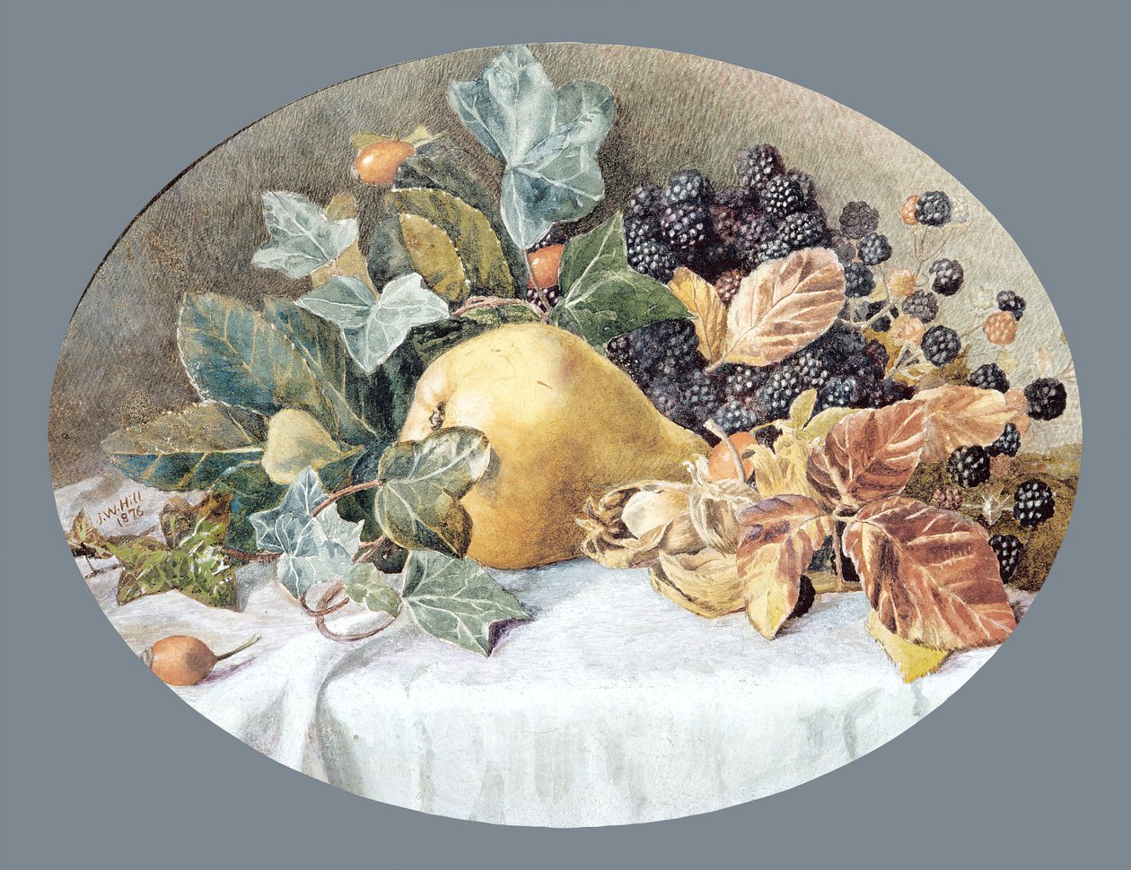 Martwa natura z owocami, 1876. autorstwa John William Hill