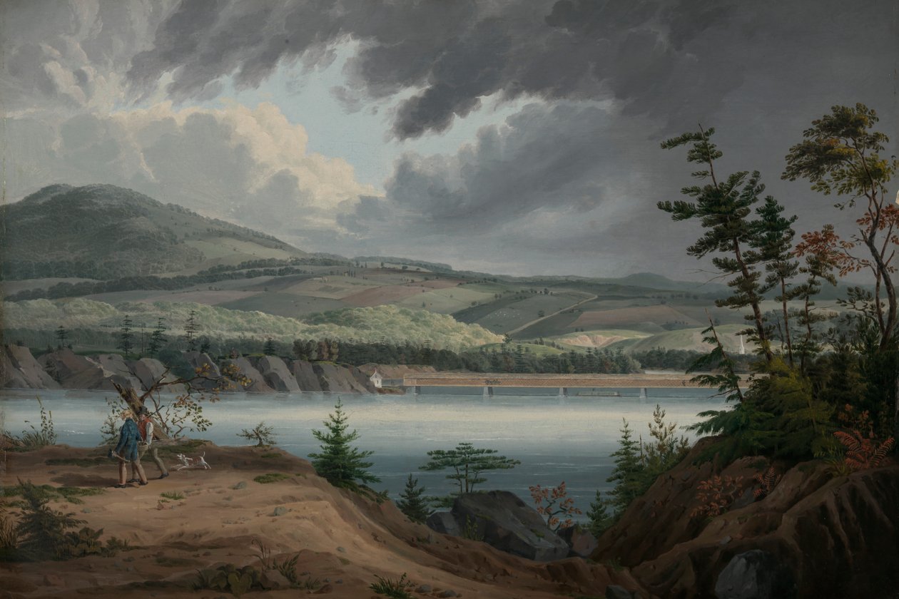 Widok Cohoes, ca. 1820. autorstwa John William Hill