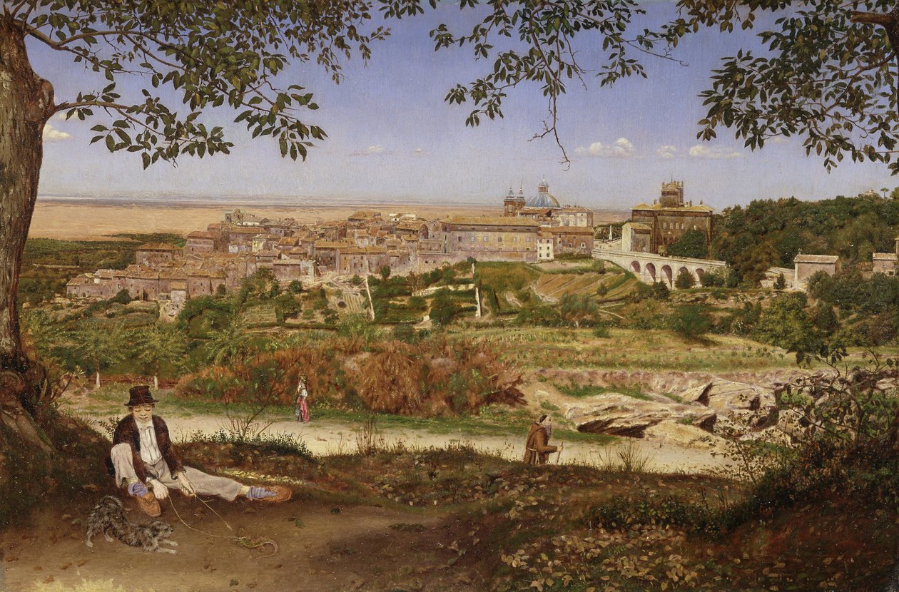 Ariccia koło Rzymu we Włoszech autorstwa John William Inchbold