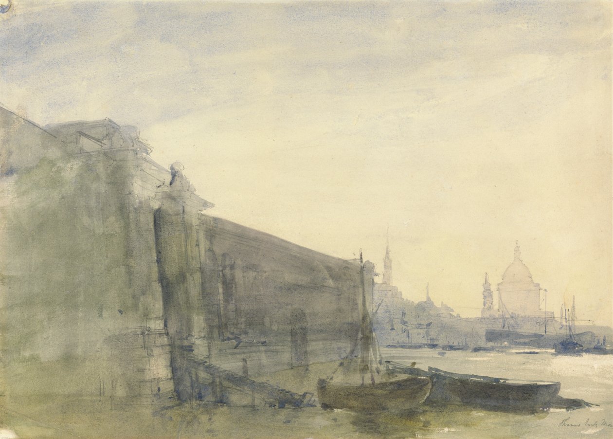 Thames, wcześnie rano, w kierunku St. Paul