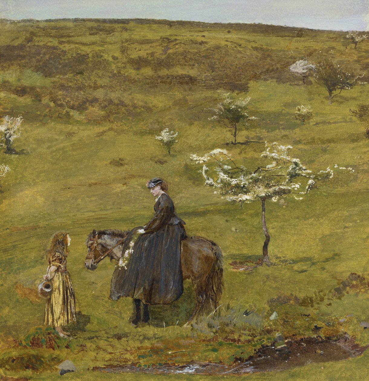 Maj na wzgórzu (akwarela z bodycolorem) autorstwa John William North
