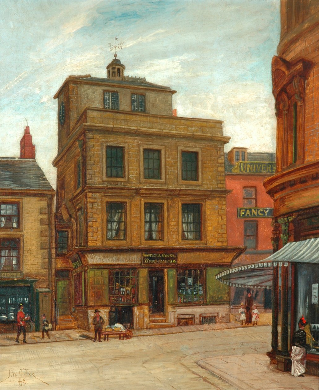 „Zamek, ulica Targowa, Halifax”, ok. 1895 r. autorstwa John William Oates