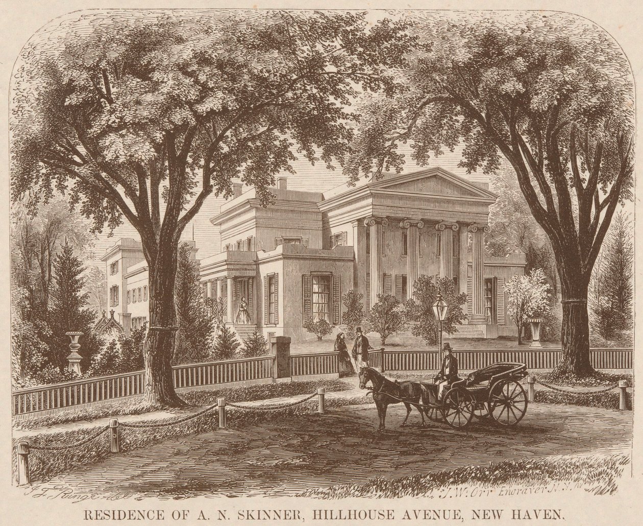 Rezydencja A.N. Skinner, Hillhouse Avenue, New Haven autorstwa John William Orr