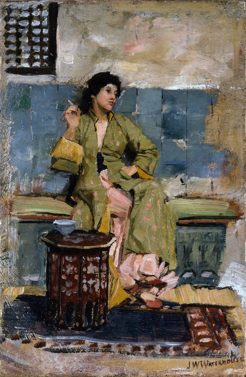 Reminiscencje wschodnie, ok. 1874 (olej na płótnie) autorstwa John William Waterhouse