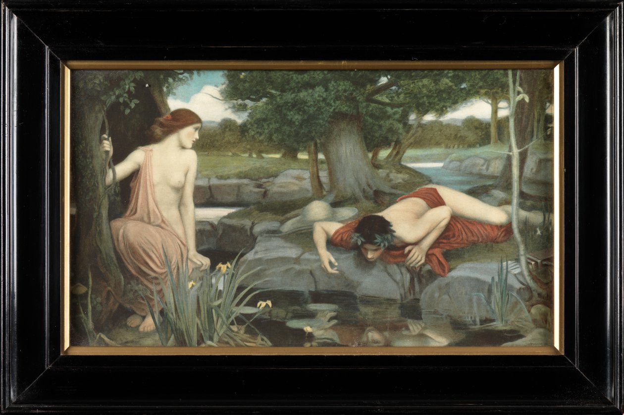 Echo i Narcyz (kolorowy nadruk) autorstwa John William Waterhouse