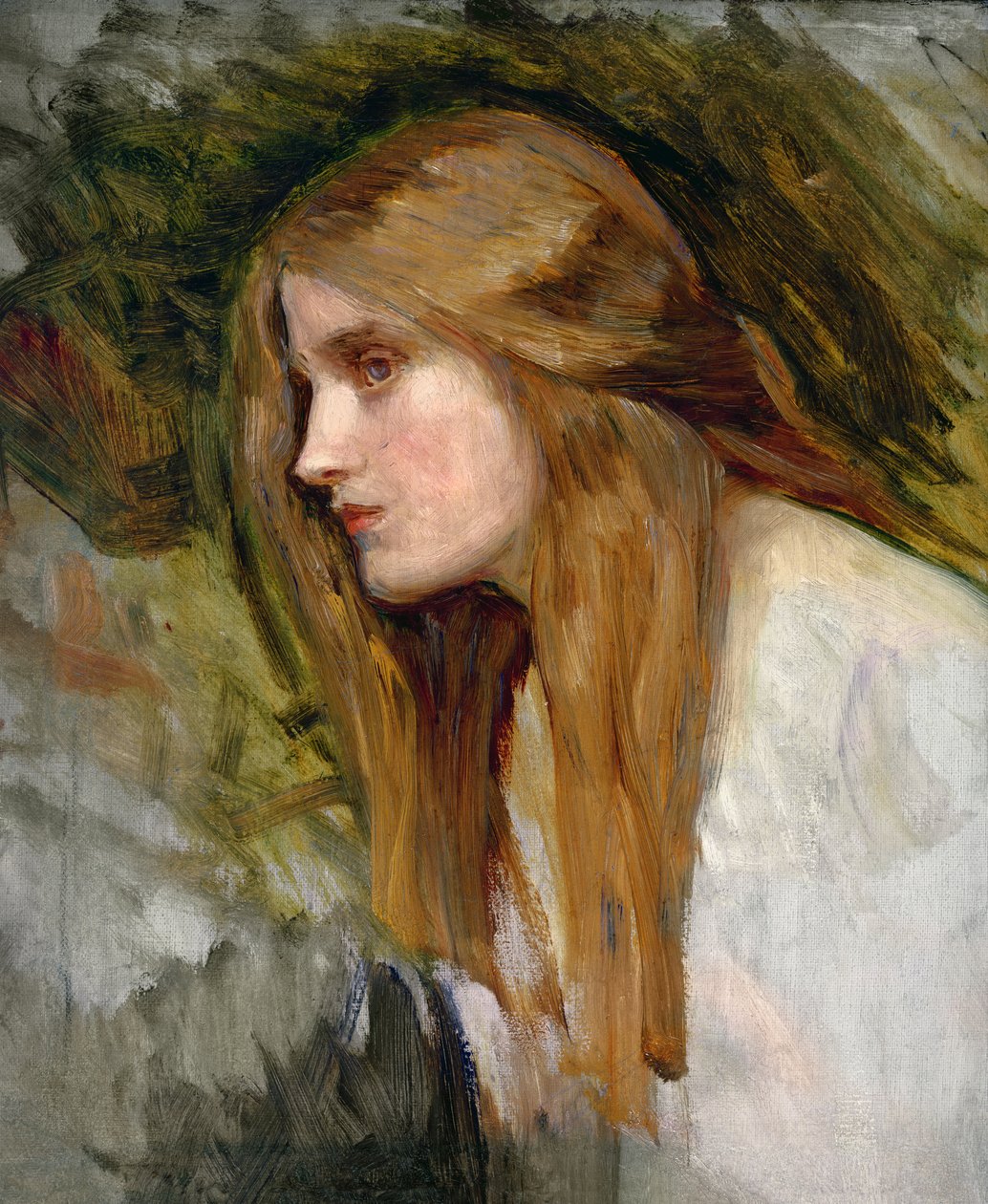 Głowa dziewczyny, ok. 1896 autorstwa John William Waterhouse