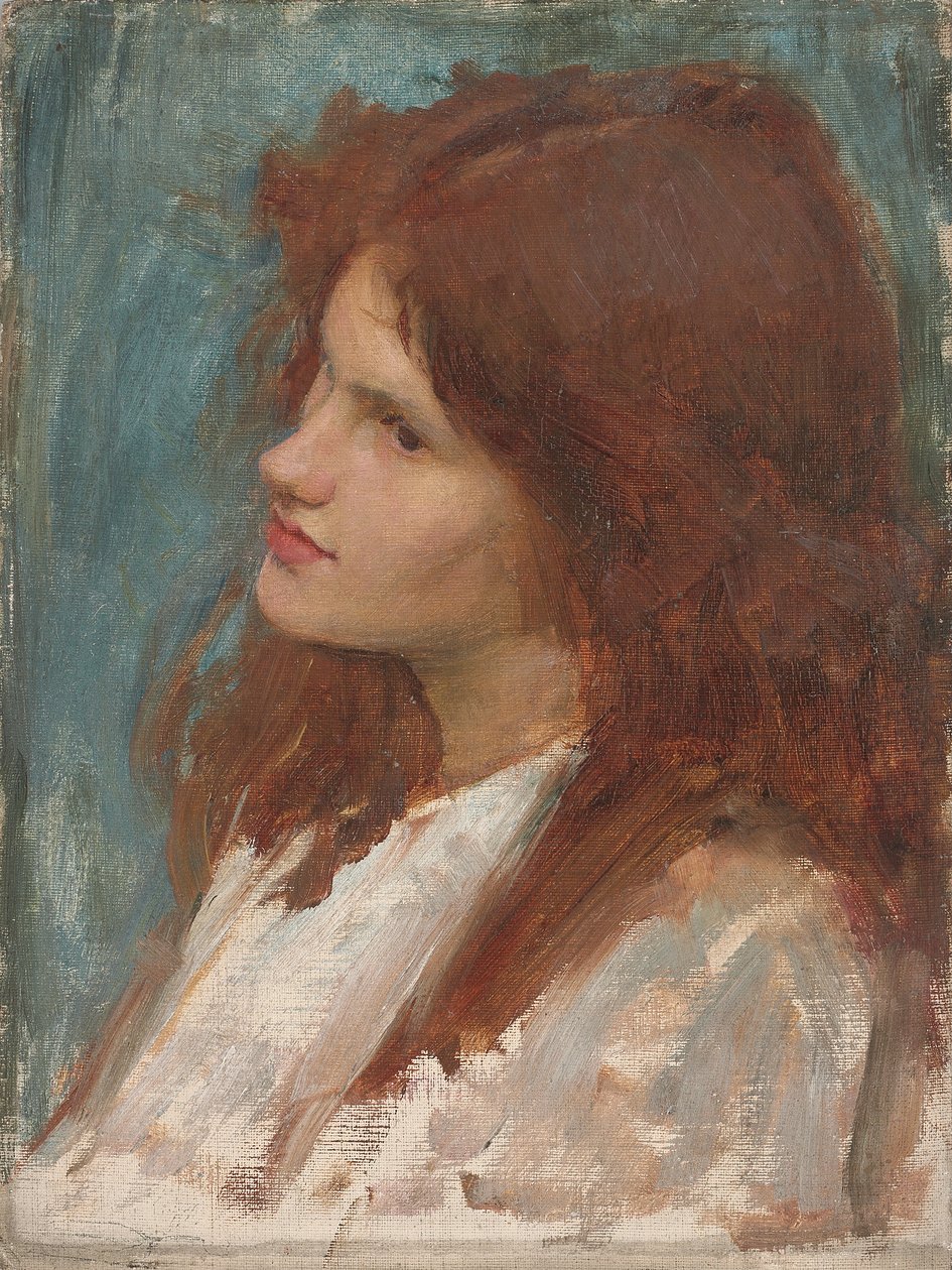 Głowa dziewczyny, ok. 1892-1900 autorstwa John William Waterhouse