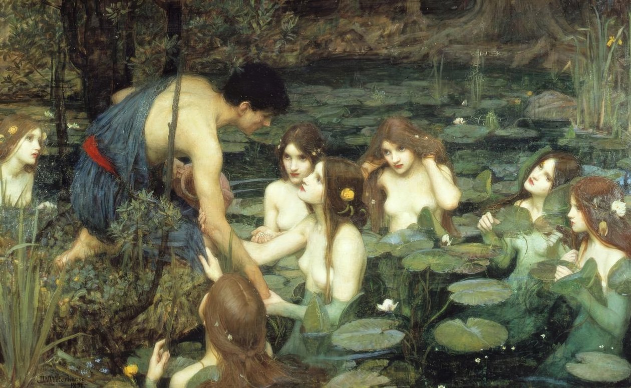 Hylas i nimfy autorstwa John William Waterhouse