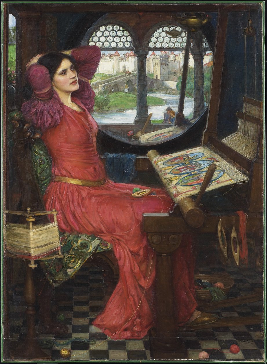 Jestem na wpół chory z cieni, powiedziała Pani z Shalott, 1915 autorstwa John William Waterhouse