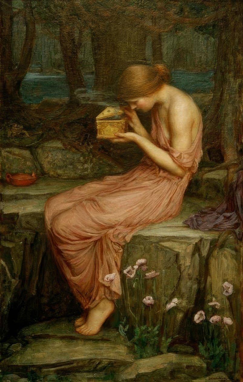 Psyche otwierająca Złote Pudełko autorstwa John William Waterhouse