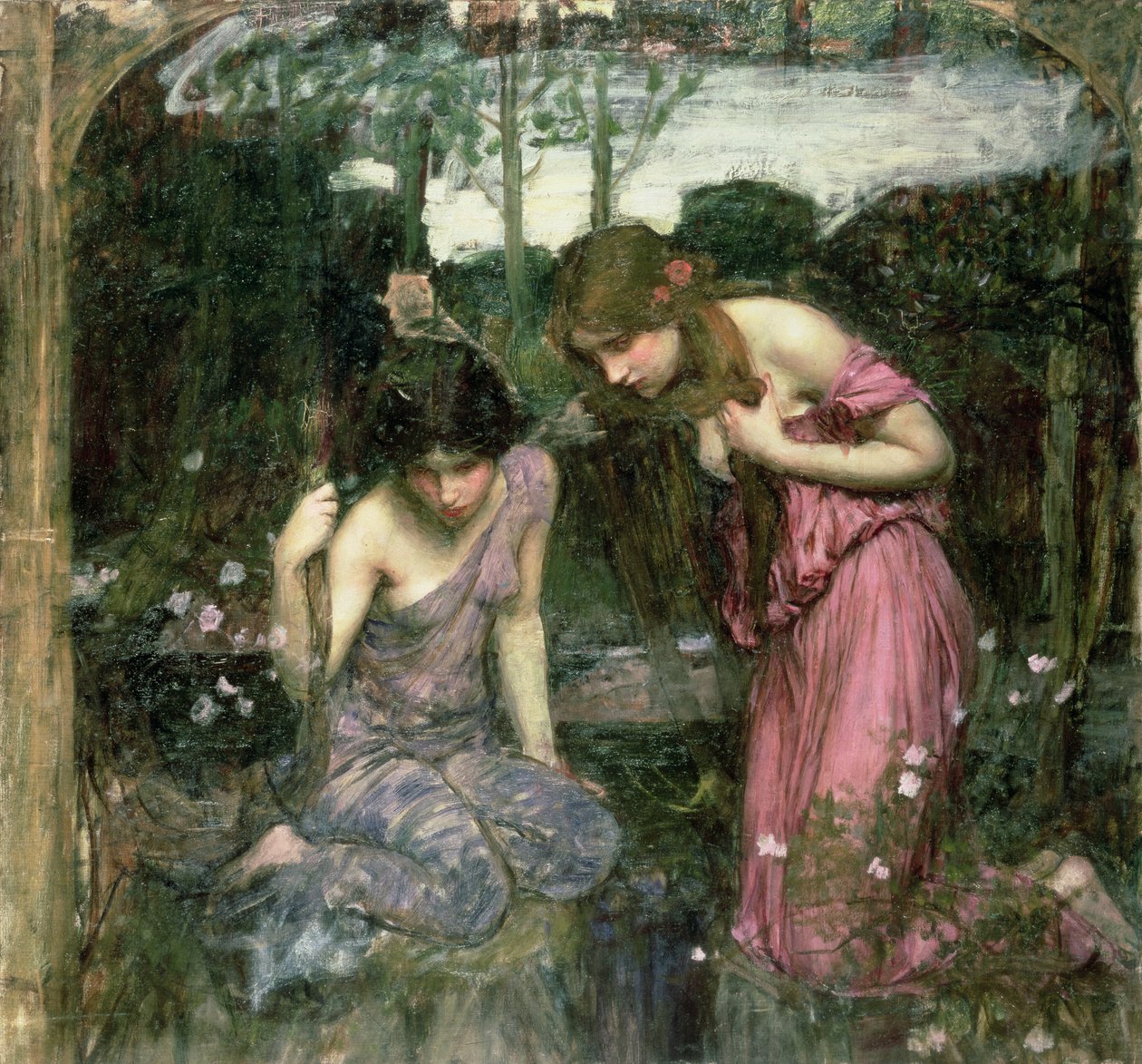 Studium „Nimfy odnajdują głowę Orfeusza”, ok. 1900 r. autorstwa John William Waterhouse