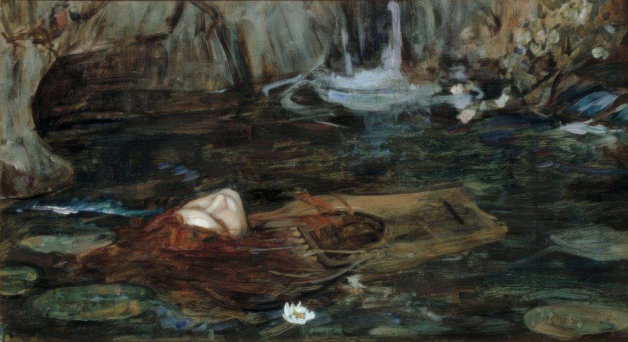Studium dla Nimf Odnajdujących Głowę Orfeusza autorstwa John William Waterhouse
