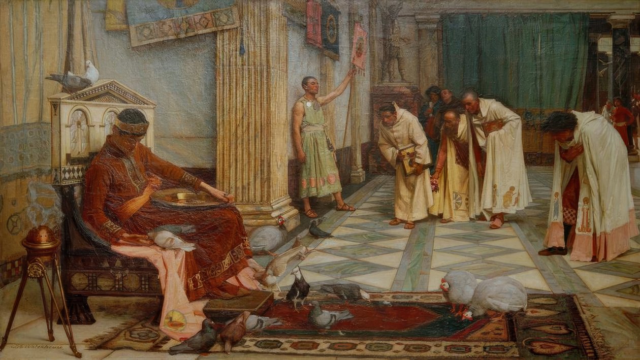 Faworyci cesarza Honoriusza autorstwa John William Waterhouse