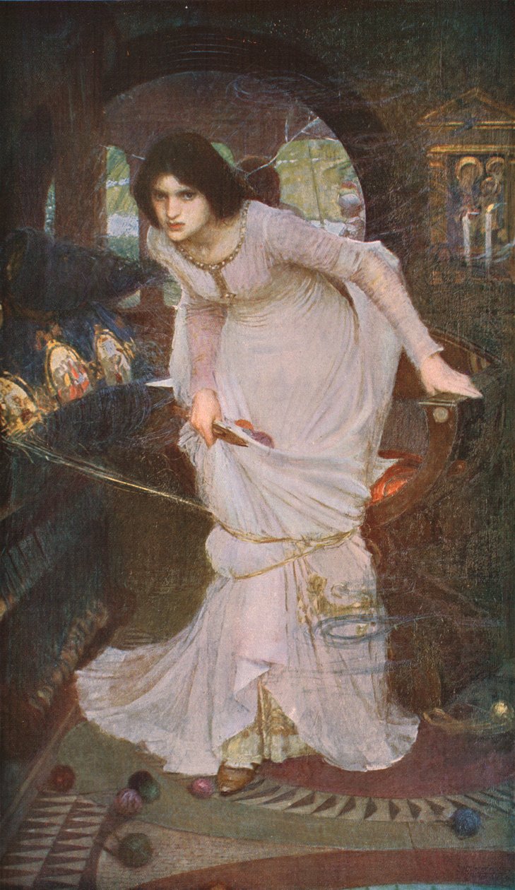 Pani Shalott patrząca na Lancelota, 1894, c1930. autorstwa John William Waterhouse