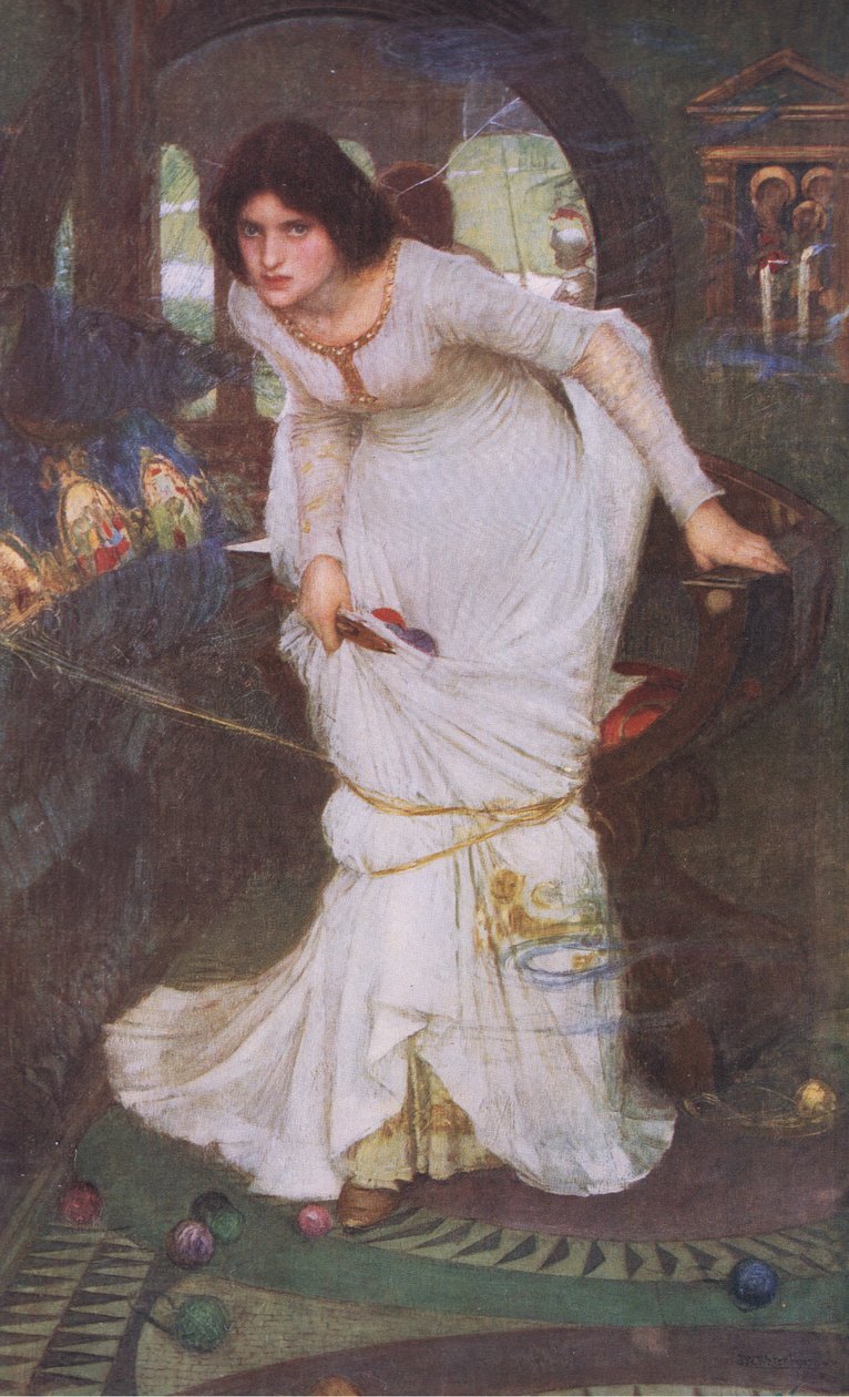 Lady of Shalott, z Bibbys Annual, 1916-1917 autorstwa John William Waterhouse