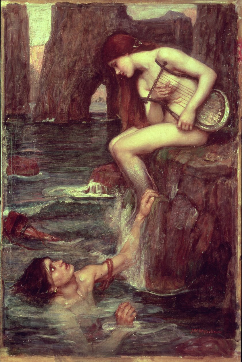 Syrena, ok. 1900 (olej na płótnie) autorstwa John William Waterhouse