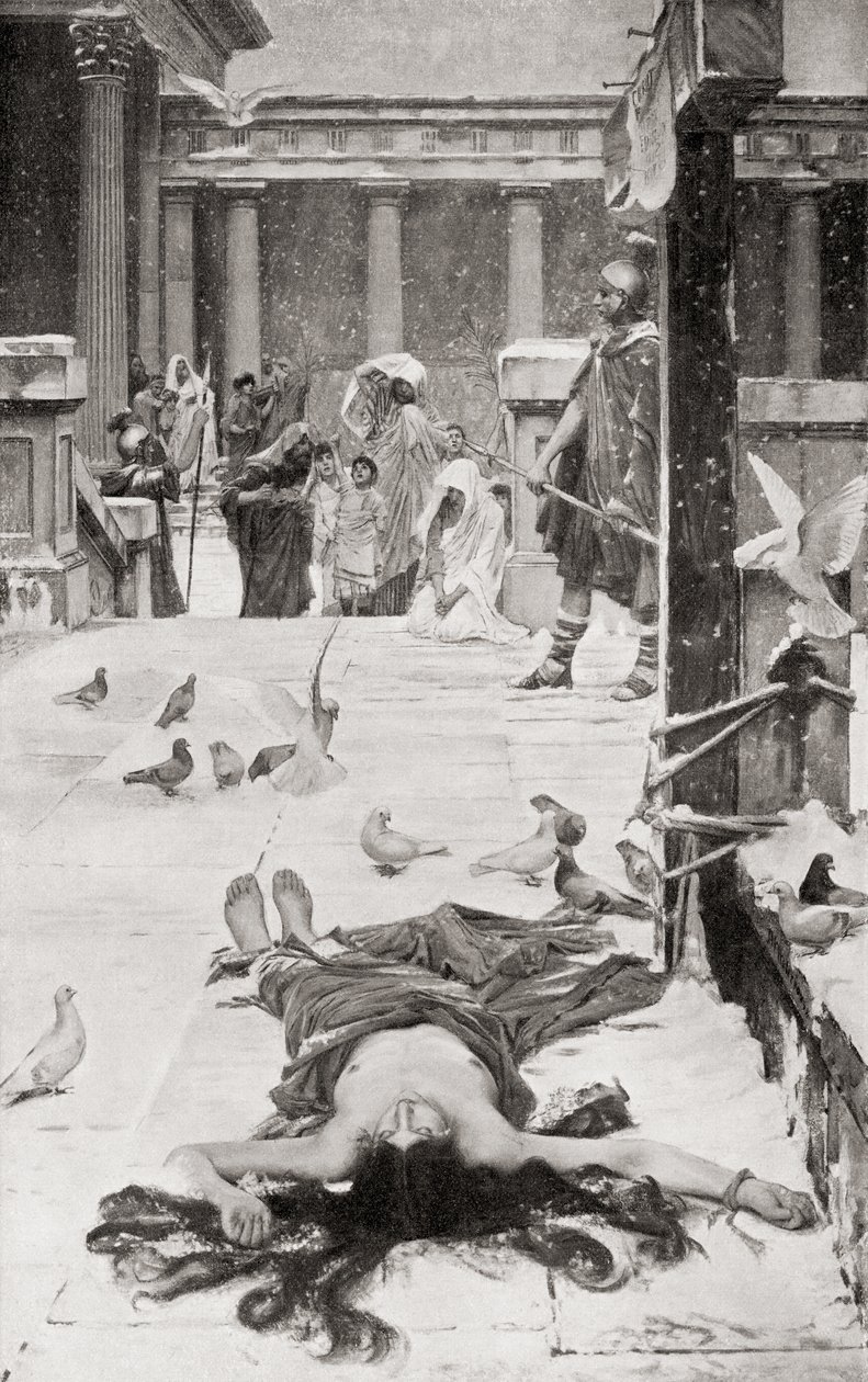 Męczeństwo świętej Eulalii, według obrazu Johna Williama Waterhouse