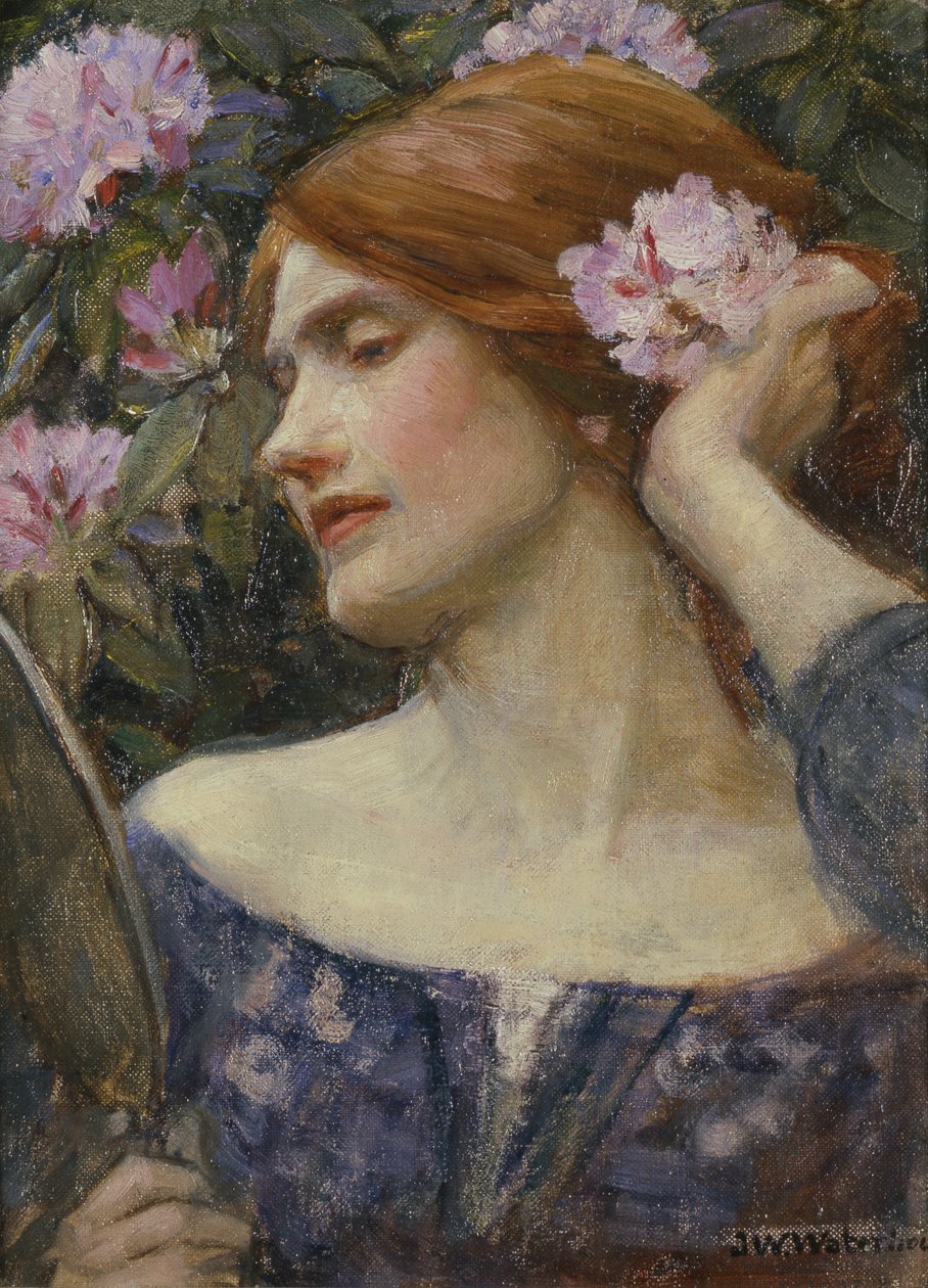 Próżność, ok. 1910 (olej na płótnie) autorstwa John William Waterhouse