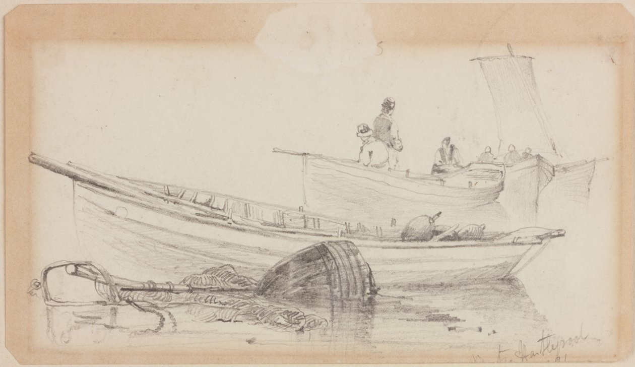 Łodzie i boje - Hartlepool autorstwa John Wilson Carmichael