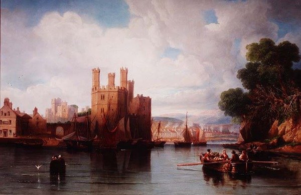 Zamek Caernarvon autorstwa John Wilson Carmichael