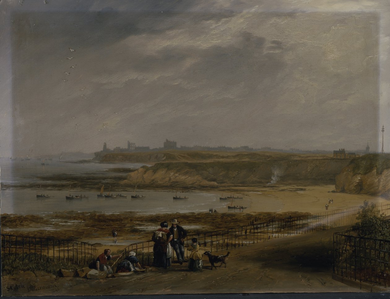 Cullercoats patrzący w stronę Tynemouth - Odpływ autorstwa John Wilson Carmichael