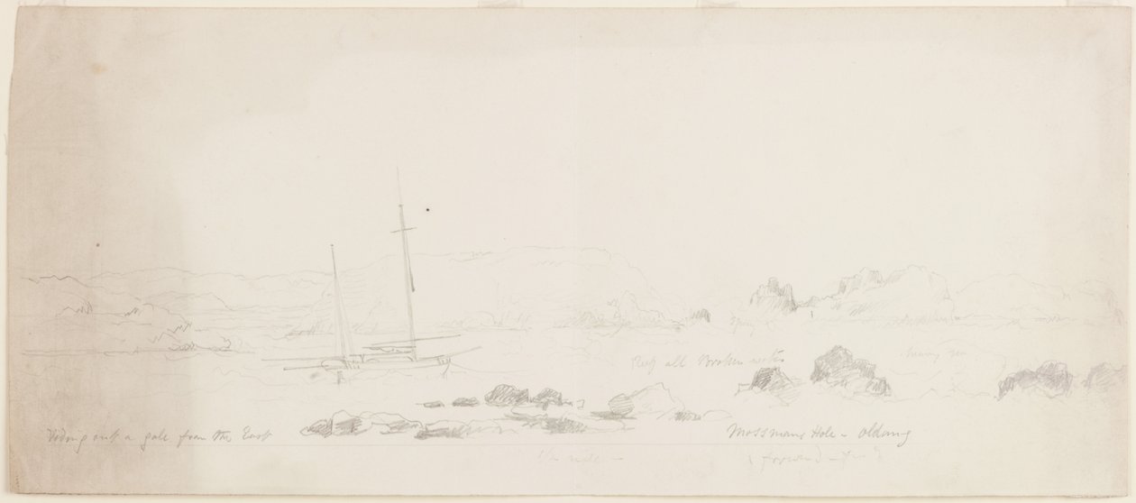 Wypędzając wichurę ze Wschodniego Mossmans Hole-Oldang autorstwa John Wilson Carmichael