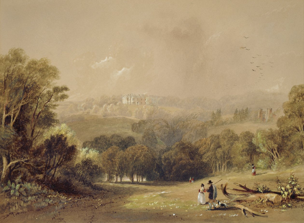 Roundhay Park, Leeds (akwarela na papierze) autorstwa John Wilson Carmichael