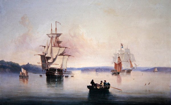 Saltash Creek - w pobliżu Plymouth autorstwa John Wilson Carmichael