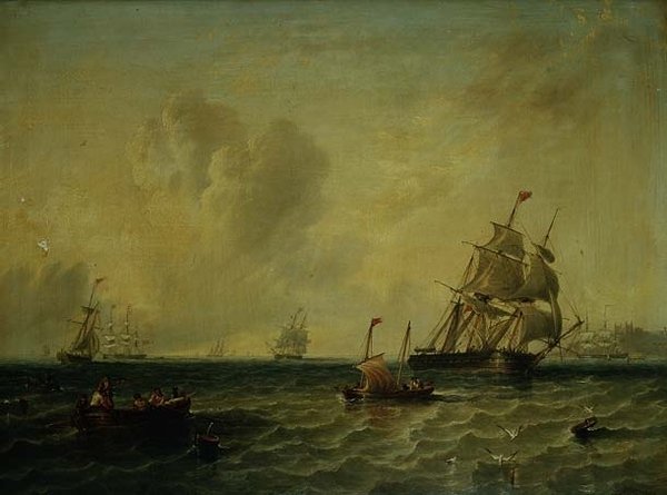 Wysyłka w lekkim wietrze z Whitby autorstwa John Wilson Carmichael