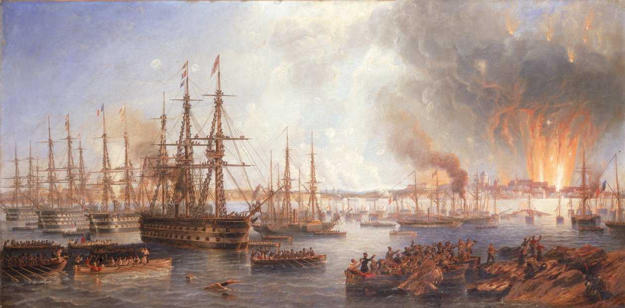 Bombardowanie Sveaborga, 5 sierpnia 1855, 1856 autorstwa John Wilson Carmichael