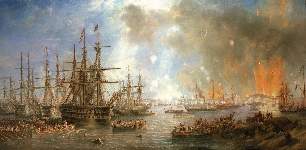 Bombardowanie Sveaborg (Finlandia), 9 sierpnia autorstwa John Wilson Carmichael