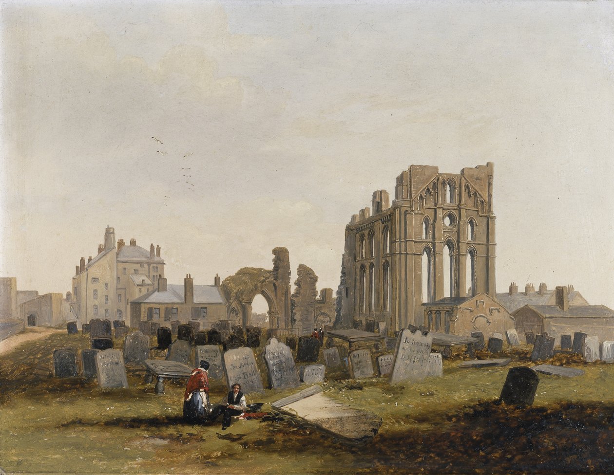 Tynemouth Priory ze wschodu autorstwa John Wilson Carmichael