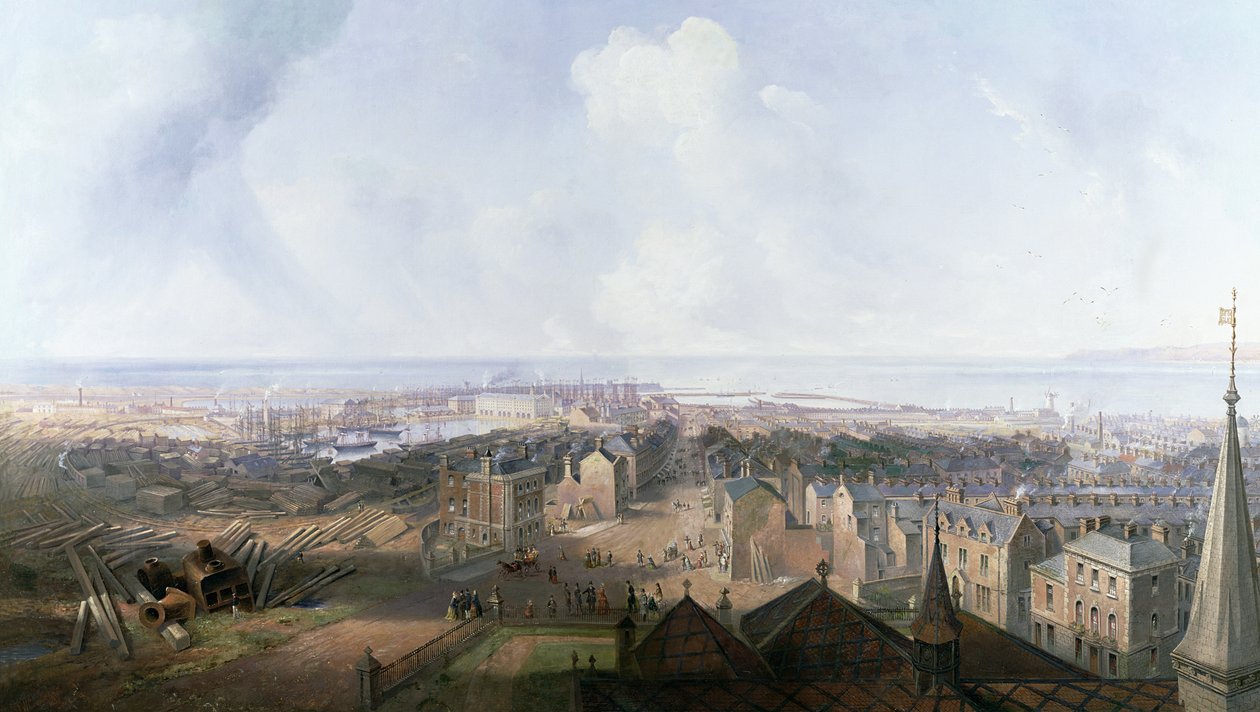 West Hartlepool w roku 1859 autorstwa John Wilson Carmichael