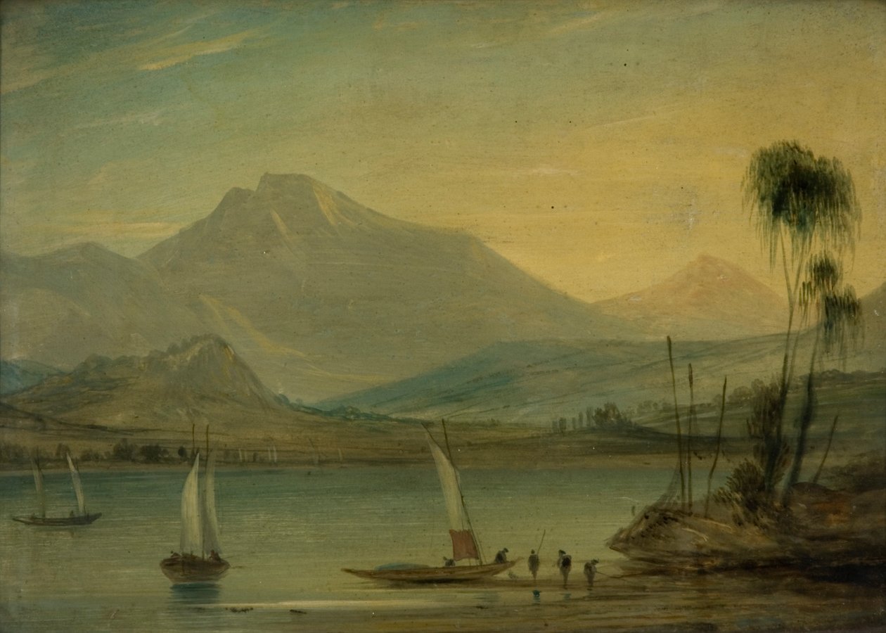 Loch Fyne, Połowy śledzia (olej na metalu) autorstwa John Wilson Ewbank