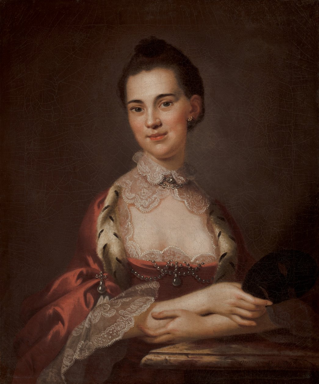 Ann Gibbes (Pani Edward Thomas) (olej na płótnie) autorstwa John Wollaston