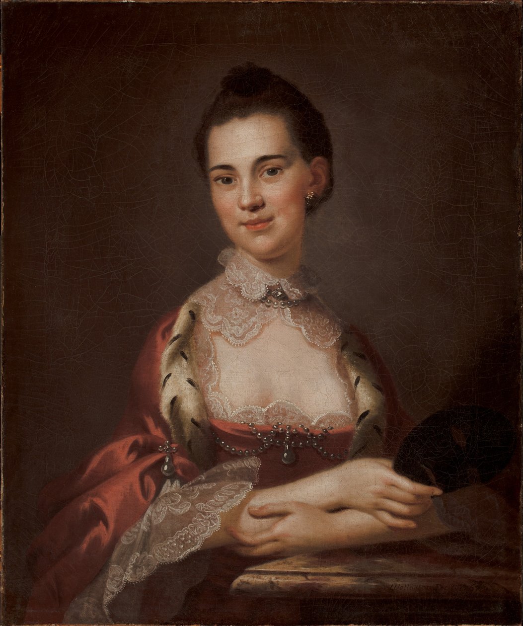 Portret Anne Gibbes, pani Edward Thomas, 1767 autorstwa John Wollaston