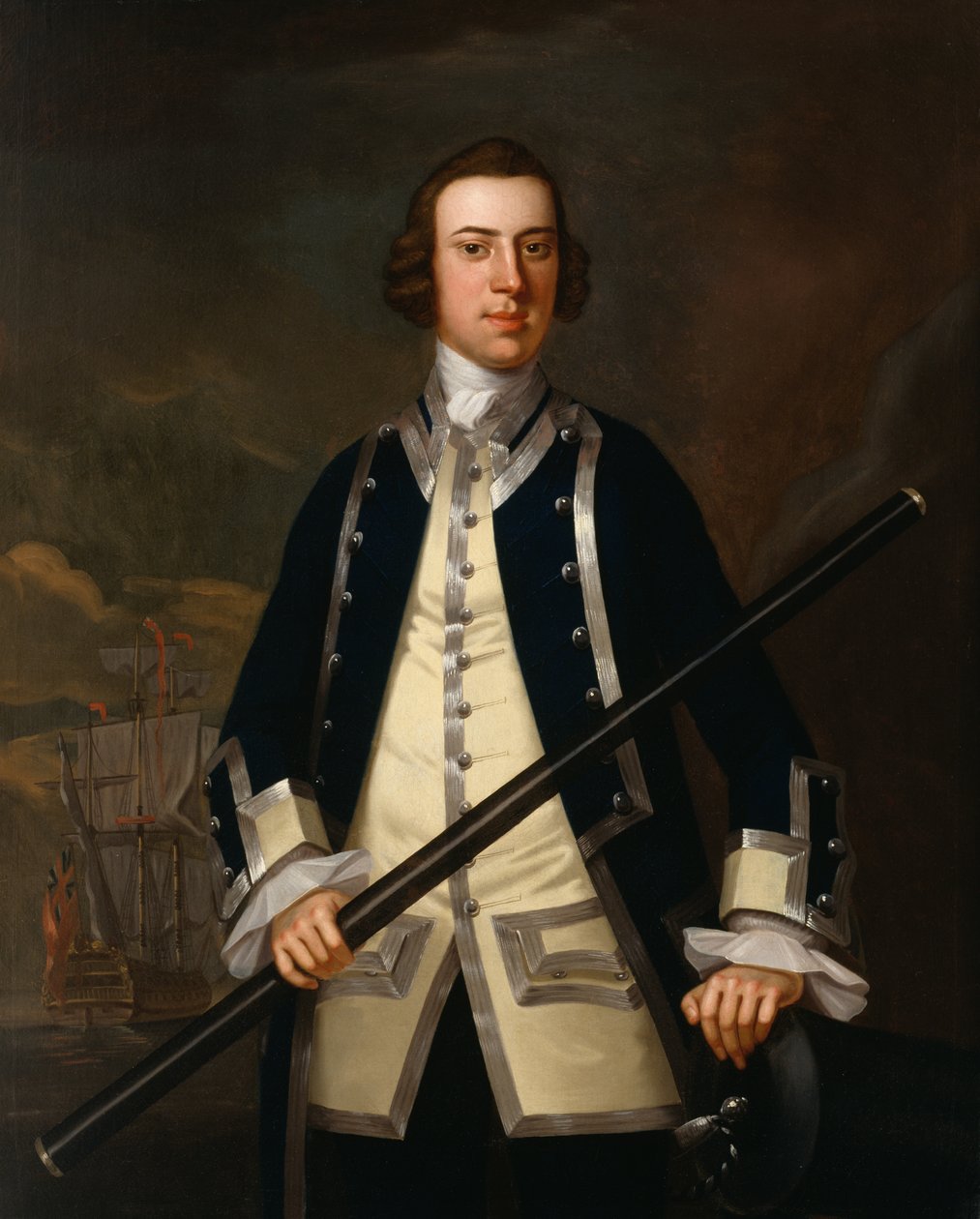 Portret oficera marynarki, tradycyjnie znanego jako Augustus Keppel (1725-86) ok. 1749 autorstwa John Wollaston