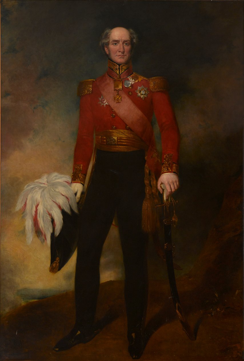 Portret generała porucznika Sir Edwarda Barnesa (1776-1838) (olej na płótnie) autorstwa John Wood