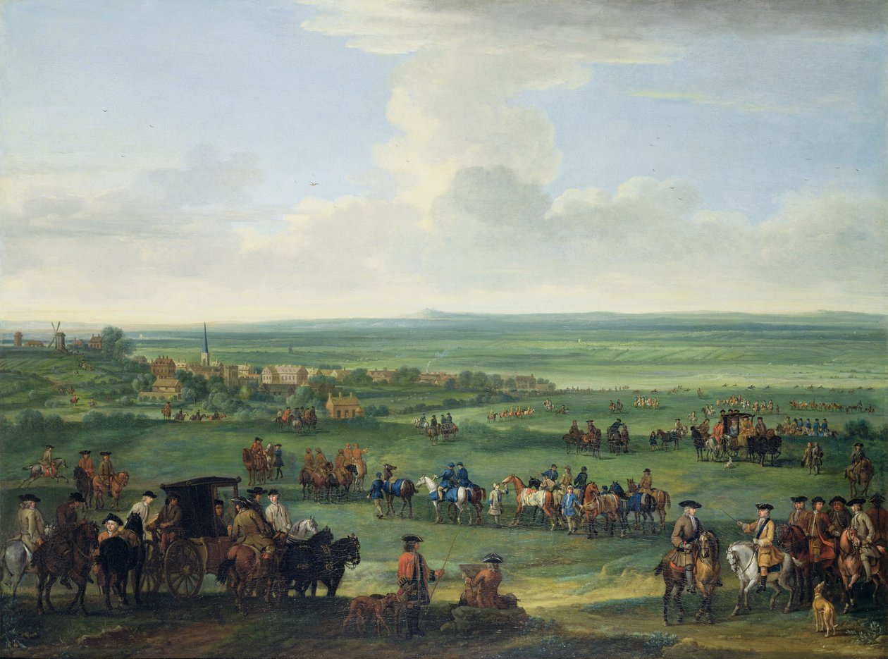 Jerzy I (1660-1727) w Newmarket, 4 lub 5 października 1717, ok. 1717 (olej na płótnie) autorstwa John Wootton