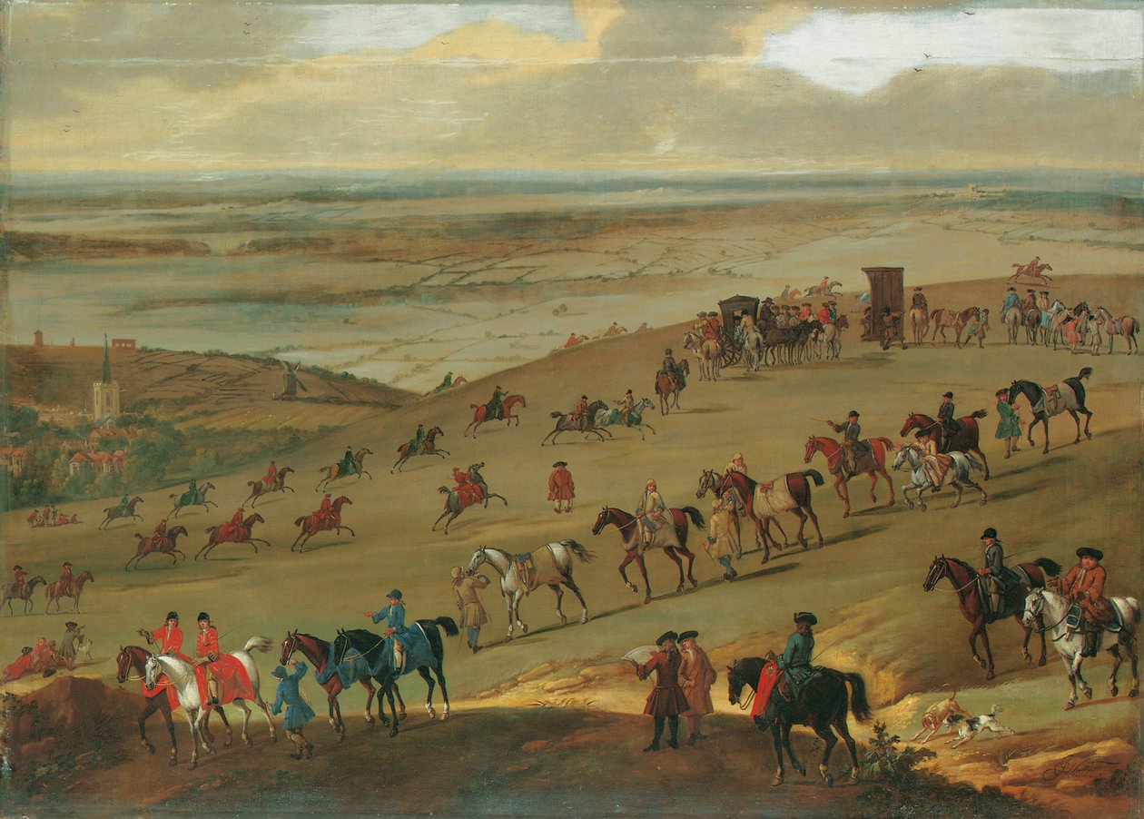 Wzgórze Warrena, Newmarket autorstwa John Wootton