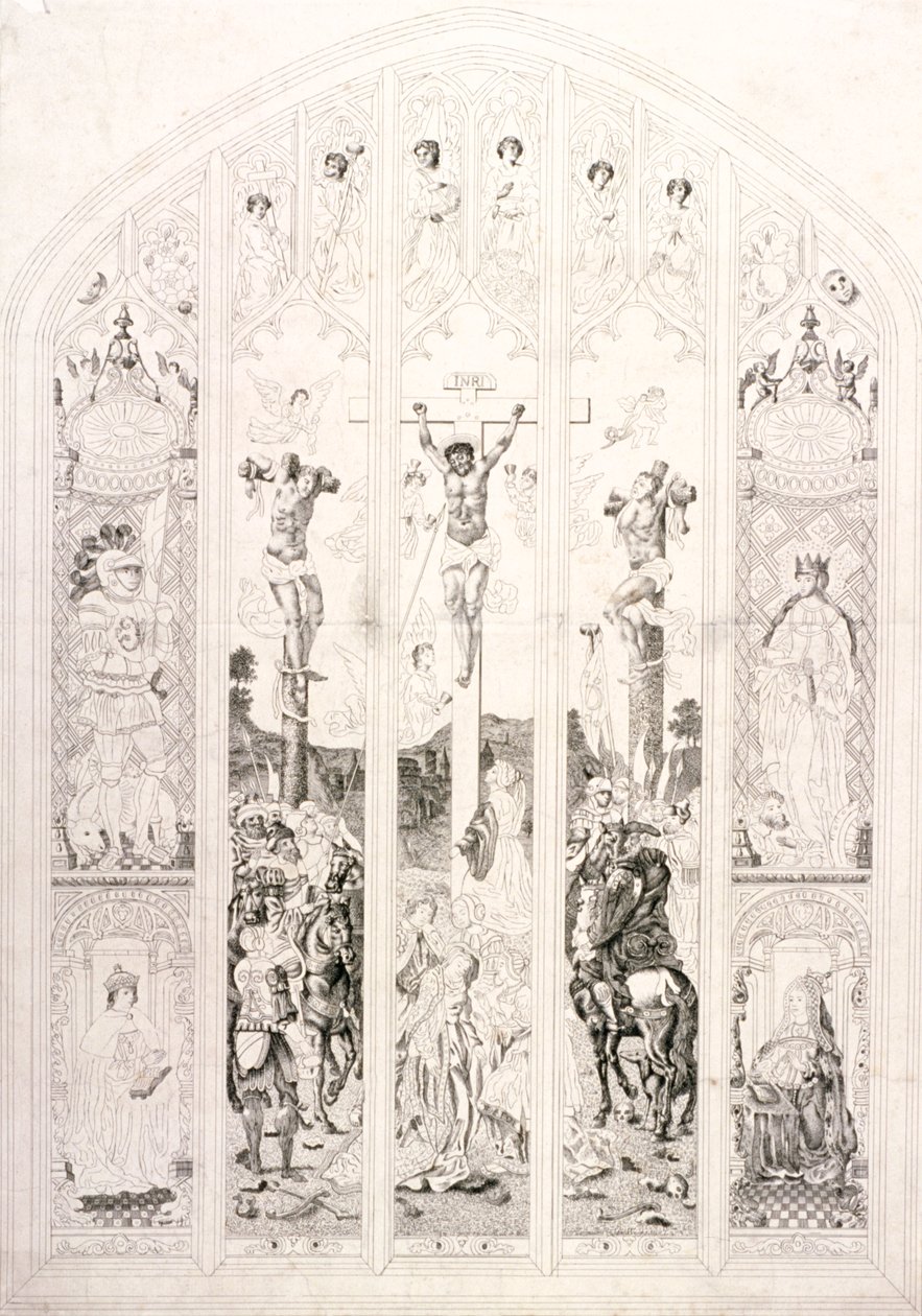 Wschodnie okno w St Margaret, Westminster, przedstawiające ukrzyżowanie, Londyn, 1787 autorstwa John Wright