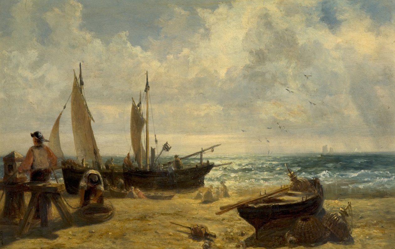 Scena przybrzeżna autorstwa John Wright Oakes
